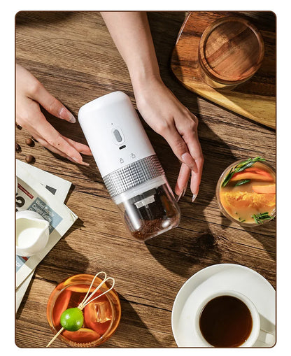 Electric Coffee Bean Grinder USB Charging Mini Coffee Bean Mill Grinder Espresso Spice Grinder for Kitchen