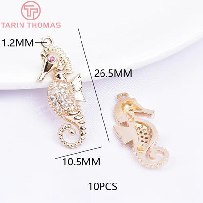 (129) 12x23MM 24K Gold Color Plated Brass Fish Charms Pendants High Quality Jewelry Accessories