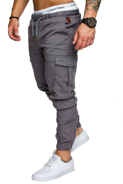 New Tooling Multi Pocket Trousers Men's Cargo Pants Woven Fabric Casual Safari Style Joggers Men