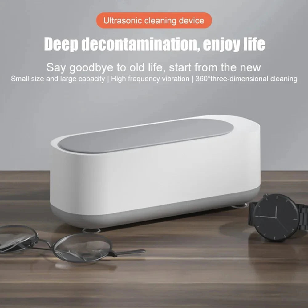 Xiaomi 360 Degree Ultrasonic Cleaner Portable Professional High Frequency Vibration Jewelry Eyeglasses Watches Cleaning Machine