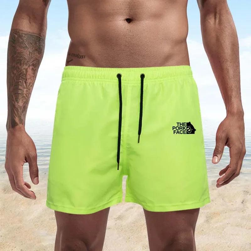 2024 Quick-drying Swimming Trunks Men's Swimsuit Swim Trunks Summer Bathing Pocket Beach Shorts Surf Drawstring Boxers S-4XL