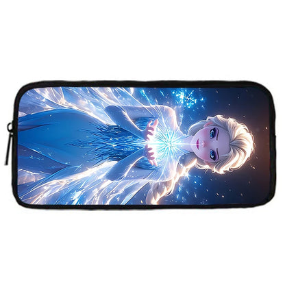 Frozen Princess Elsa Child School Backpack with Lunch Bags ,Pencil Bags ,Cartoon School Bags for Boys Girls Best Gift