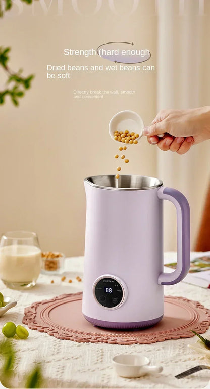 220V 1200ML Mini Soybean Milk Machine Automatic Heating Food Blender Intelligent Home-Use Wall Breaking Rice Paste Mixer