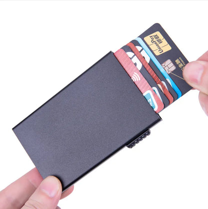 Magic ID Bank Credit Card Holder Smart Wallets Men Unisex ID Cardholder Case Metal Thin Slim Pop Up Aluminium Minimalist Wallet