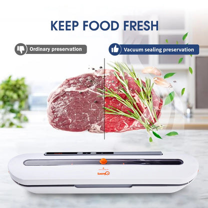 saengQ Best Food Vacuum Sealer 220V/110V Automatic Commercial Household Food Vacuum Sealer Packaging Machine Include 10Pcs Bags