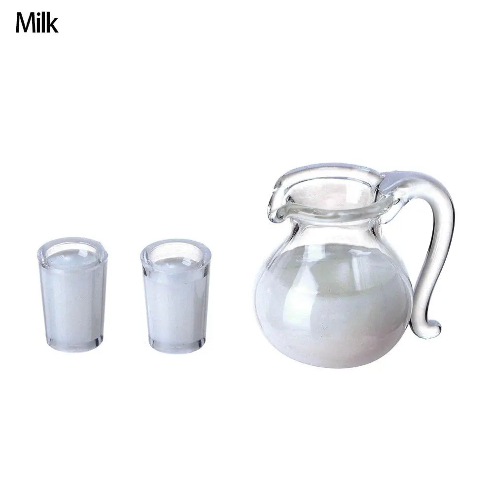 1/12 Scale Simulation Miniature  Drinking Model Drinks Jug Cup Coffee Milk Lemon Water Orange Juice Doll Accessories