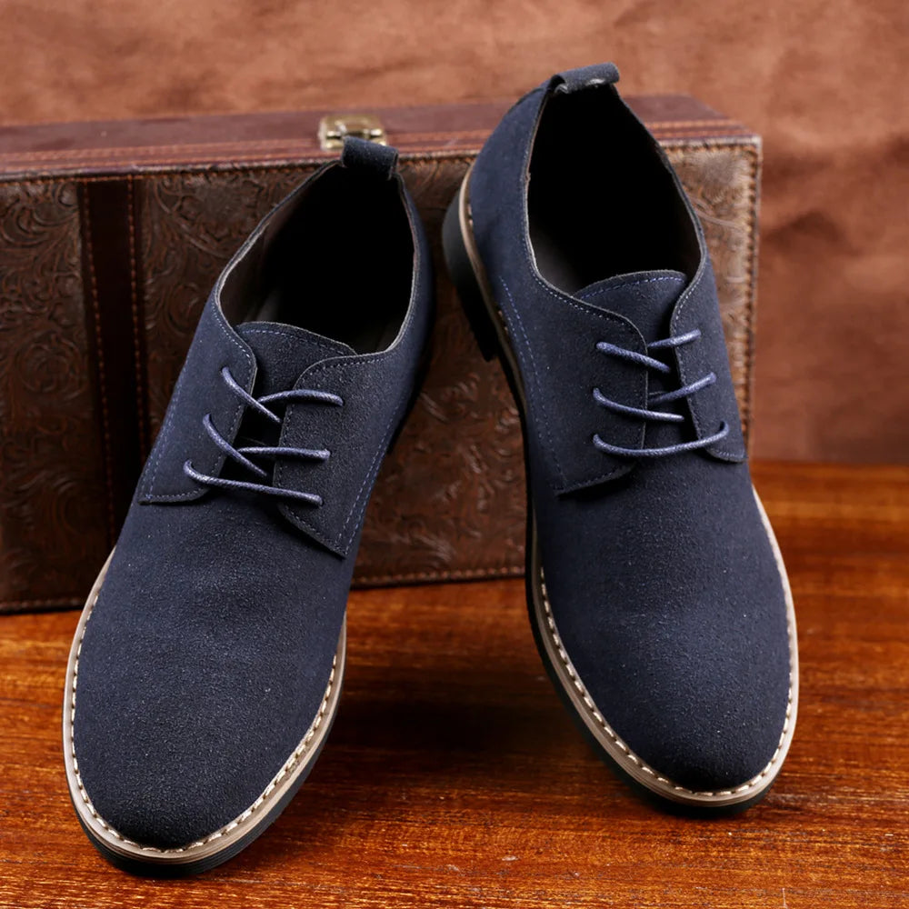 Luxury Men Oxford Shoes High Quality Suede Leather Shoes for Men Business Casual Shoe Lace-Up Men Party Wedding Shoes Plus Size