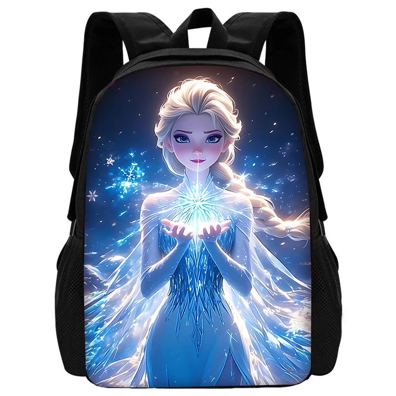 Frozen Princess Elsa Child School Backpack with Lunch Bags ,Pencil Bags ,Cartoon School Bags for Boys Girls Best Gift