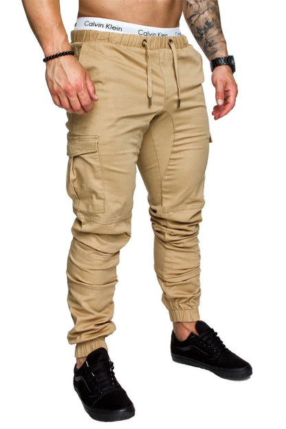 New Tooling Multi Pocket Trousers Men's Cargo Pants Woven Fabric Casual Safari Style Joggers Men