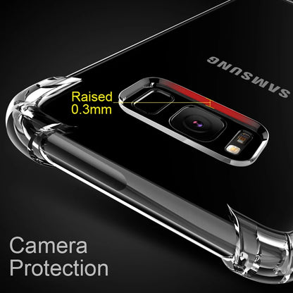 Clear Case For Samsung Galaxy S20 S21 FE S22 S10 S9 S8 Plus S10E Note 8 9 10 20 Plus ShockProof Transparent Soft Cover Case