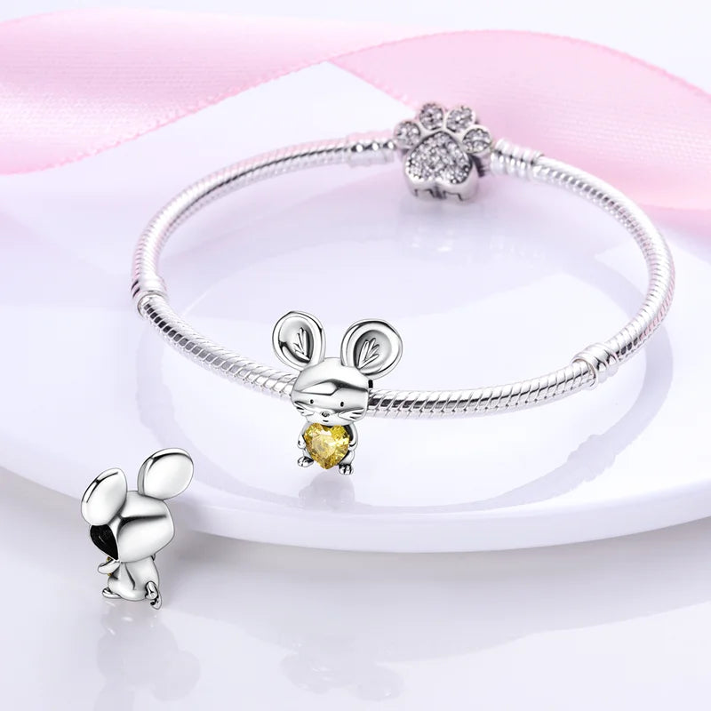 925 Silver Animal Series Hedgehog Owl Chameleon Charm Beads Fit Pandora Bracelets DIY Anniversary Party Birthday Gifts Jewelry