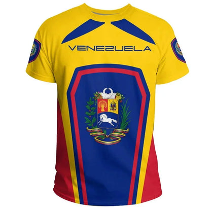 3D Printed Venezuela Flag T-shirt For Men Short Sleeve Oversize Venezuela Bandeira Tee Tops Round Neck Casual Streetwear Jersey