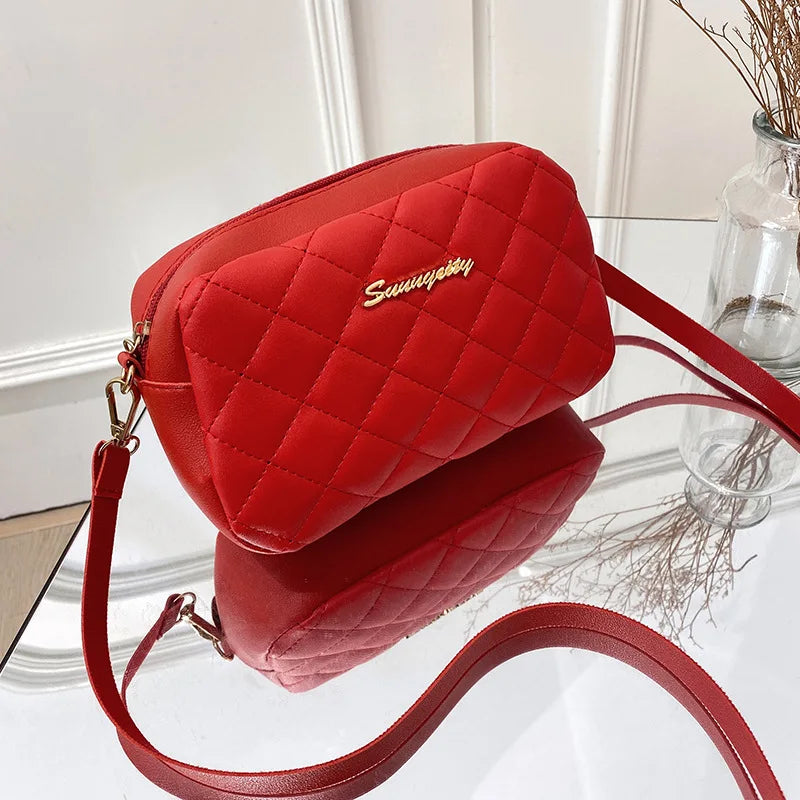 2024 Tassel Small Messenger Bag For Women Trend Lingge Embroidery Camera Female Shoulder Bag Fashion Chain Ladies Crossbody Bags