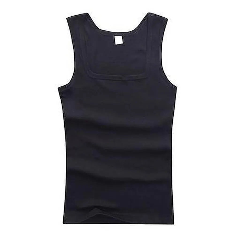 Summer Solid Square Neck Tank Top Cotton Black White Gray Women Men Plus Size Clothing Tank Singlets Sleeveless Fitness Vest