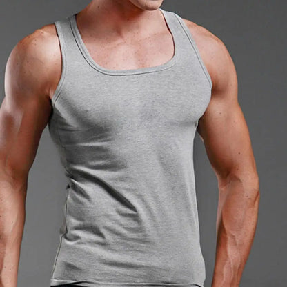 Summer Solid Square Neck Tank Top Cotton Black White Gray Women Men Plus Size Clothing Tank Singlets Sleeveless Fitness Vest