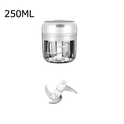 Mini Masher Machine USB Electric Food Mixer Kitchen Garlic Chopper Meat Garlic Masher Garlic Press Vegetable Chili Chopper Press