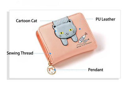 Wallest Women Purse Cute  Anime Wallet  Portable Small Luxury Wallets for Women Clutch Bag Carteras Para Mujer Coin Pocket