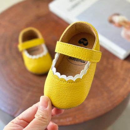 New Baby Shoes Baby Boy Girl Shoes Leather Rubber Sole Anti-slip Toddler First Walkers Infant Crib Shoes Newborn Girl Moccasins