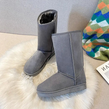 winter snow boots women anti slip Casual Woman Shoe Winter Boots Female Warm Plush Mid-calf Boots Long Botas Mujer