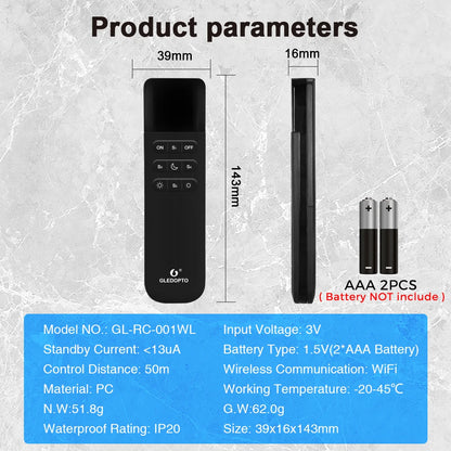 WLED Controller ESP32 with Microphone Sound Reactive Music Sync 5V 12V 24V WLED Remote Control Optional, Work with Alexa