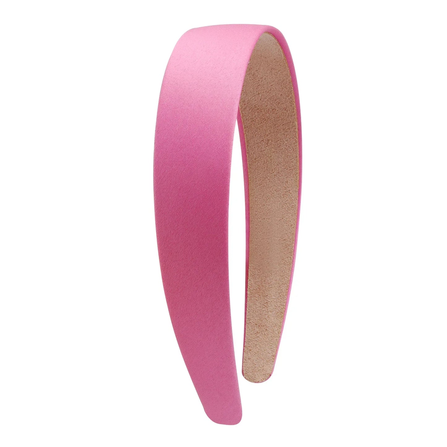 1/2 stücke Plain 3CM Breite Satin Stirnband Mädchen Stoff Überzogene Harz Haarbänder Kunststoff Haar Hoop Kinder Elastische Bänder Haar Zubehör