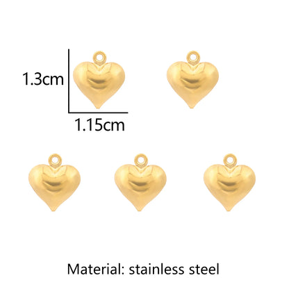 5pcs/Lot Stainless Steel Gold Color Marine Animals Dolphin Shell Starfish Elephant Moon Star Charm Pendant For Jewelry Making