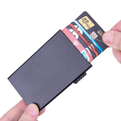 Magic ID Bank Credit Card Holder Smart Wallets Men Unisex ID Cardholder Case Metal Thin Slim Pop Up Aluminium Minimalist Wallet