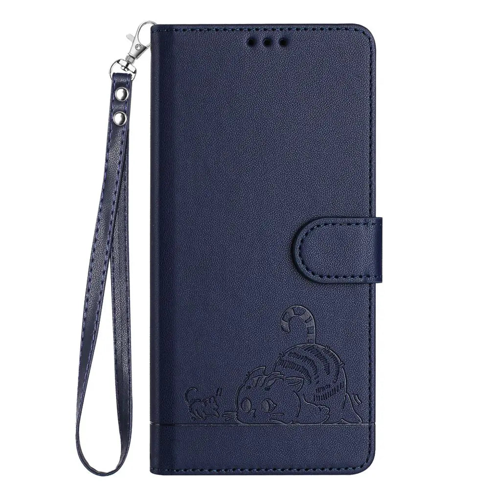 Cute Cat Phone Case for Blackview A52 A53 Wave 6C Oscal Modern 8 Color 8 Shark 8 Tiger 12 Cases Leather Wallet Flip Cover Strap