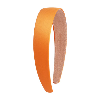 1/2 stücke Plain 3CM Breite Satin Stirnband Mädchen Stoff Überzogene Harz Haarbänder Kunststoff Haar Hoop Kinder Elastische Bänder Haar Zubehör