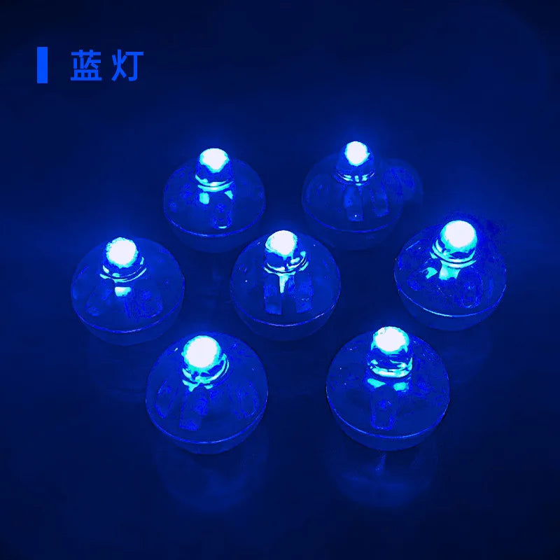 Miniature LED Flash/Monochrome Round Ball Lights Diy Dollhouse/Buiding Sand Table Scene Luminous Materials Accessory 10Pcs