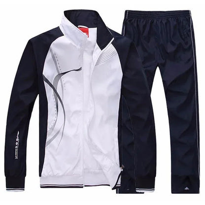 Men's Casual Tracksuit Running Jogging Athletic Sports Set Fitness 2 Pieces Jacket + Sweatpants Basketball Football Track Suits