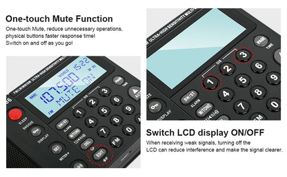 QODOSEN DX-286 Portable Radio AM/FM/LW/SW Digital World Full Band Radio with tef6686 Car Chip