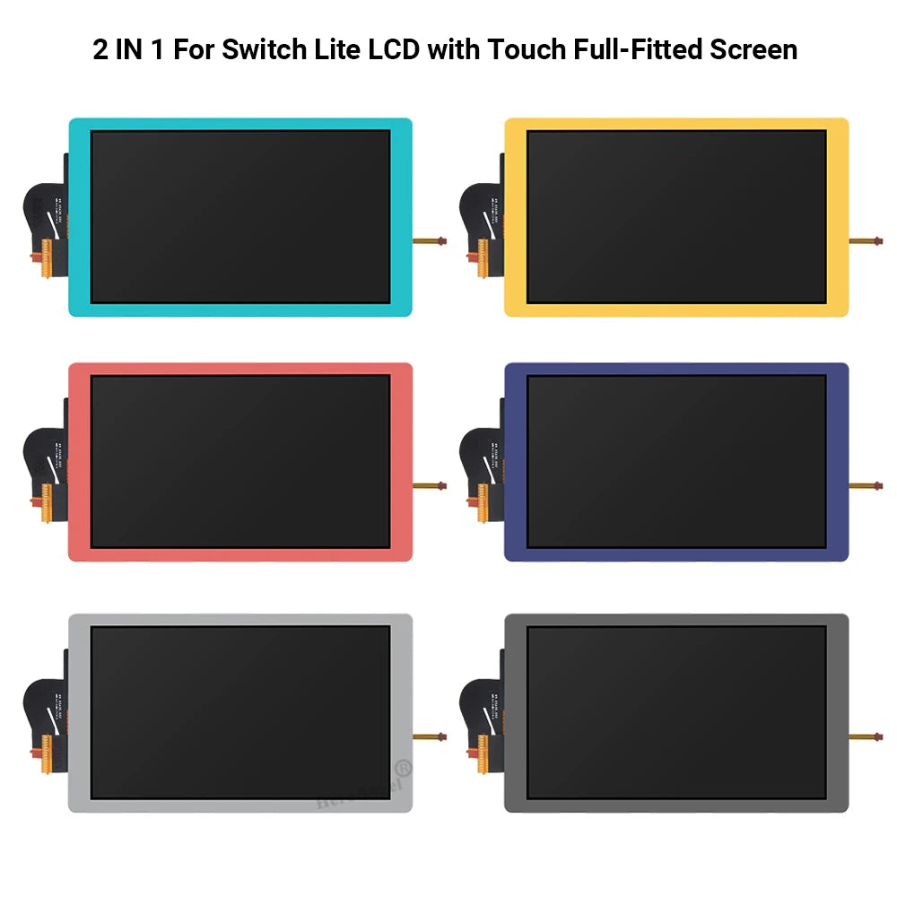 NEW Full-Fitted 2 IN 1 Screen Assembly Digitizer Replacement LCD Screen Full Screen Assembly for Nintendo Switch Lite Console