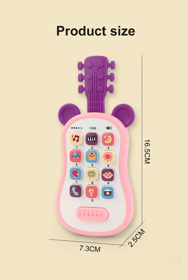 Baby Early Education Toys Guitar phone Sound Toys Kid Multi functional Music Phones Analog Phones story machine for Children