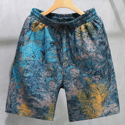 Hawaiian Beach Shorts Men Hip Hop Streetwear Tie-dye Short Plus Size 10XL 12XL Summer Shorts Male