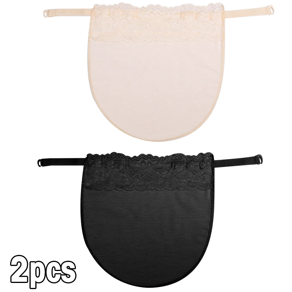 Women Invisible Anti Glare Underwear Lace Cleavage Cover Up Mock Camisole Bra Strapless Insert Wrapped Chest Intimates