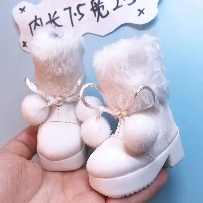 45CMBJD Doll Snow Boots Work Dress Boots Long Boots 1/4BJD Boots Sports Shoes Leather Handmade Doll Accessories Doll