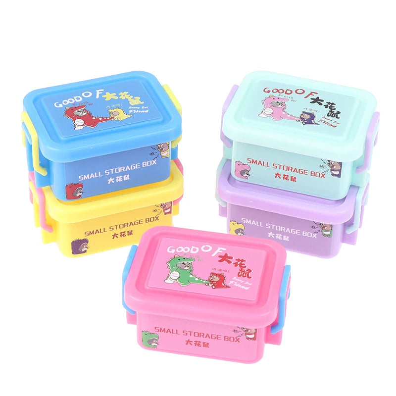 New 1PC 1/12 Dollhouse Mini Plastic Storage Box Model Dollhouse Home Life Scene Decoration Accessories For Kid Pretend Play Toy