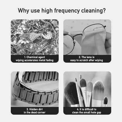 Portable Glasses Cleaner Jewelry Watch Makeup Brush Necklace Mini Washer Ultrasound Vibration Washing Cleaning Machine