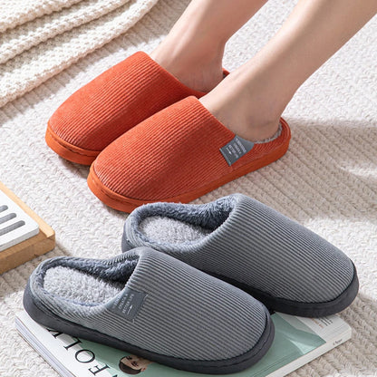 Winter Women'S Cotton Slippers Indoor Slippers  Women Men Winter Thick Sole House Warm Couples Home Non-Slip soft shoes