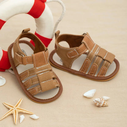 Meckior Summer Baby Shoes Baby Boy Girl Sandal Non-slip Rubber Sole Infant First Walkers Toddler Casual Baby Boy Garden Sandals