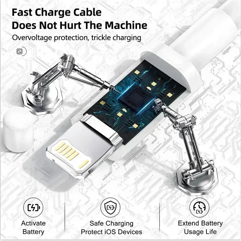 PD 35W USB Cable For iPhone 14 13 12 11 Pro Max 7 8 14 Plus XS XR Fast Charging USB C Cable Charger Date Wire Accessories