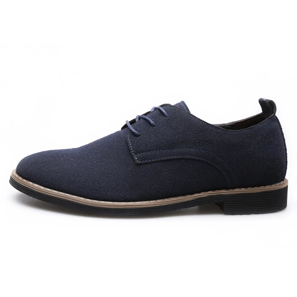 Luxury Men Oxford Shoes High Quality Suede Leather Shoes for Men Business Casual Shoe Lace-Up Men Party Wedding Shoes Plus Size