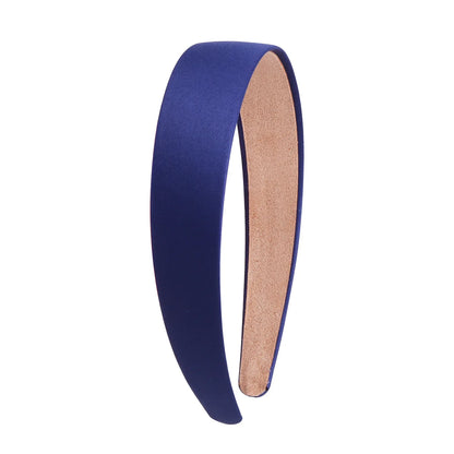 1/2 stücke Plain 3CM Breite Satin Stirnband Mädchen Stoff Überzogene Harz Haarbänder Kunststoff Haar Hoop Kinder Elastische Bänder Haar Zubehör