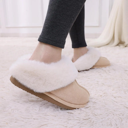 Winter Fluffy Suede Women Slippers Fashion Fuzzy Women House Shoes Classic Brand Women Fur Slippers Indoor Soft Flat Slippers