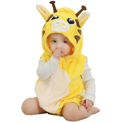 MICHLEY Spring Giraffe Baby Romper Bodysuit Sleeveless Newborn Clothes Infant Toddler Clothing Romper Halloween For Girl Boy