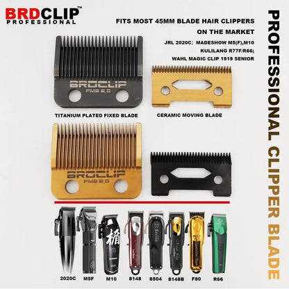 BRDCLIP Blade Original Replaceable Cutter Head for 2020C Madeshow M10 M5 Hair Clipper Titanium Plated Ceramics Blade