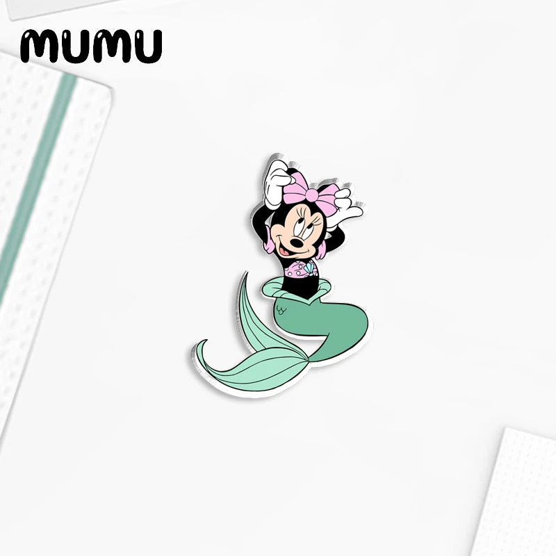 2024 New Minnie Mouse Lapel Pin Cartoon Acrylic Brooches Handmade Epoxy Jewelry Shirt Bag Badge