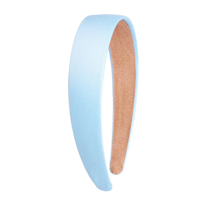 1/2 stücke Plain 3CM Breite Satin Stirnband Mädchen Stoff Überzogene Harz Haarbänder Kunststoff Haar Hoop Kinder Elastische Bänder Haar Zubehör