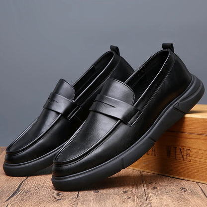 Genuine Leather Loafers Men New Comfy Men's Boat Flats Fashion Brand Style Man Casual Shoes Versatile Dress Footwear Drive Shoes